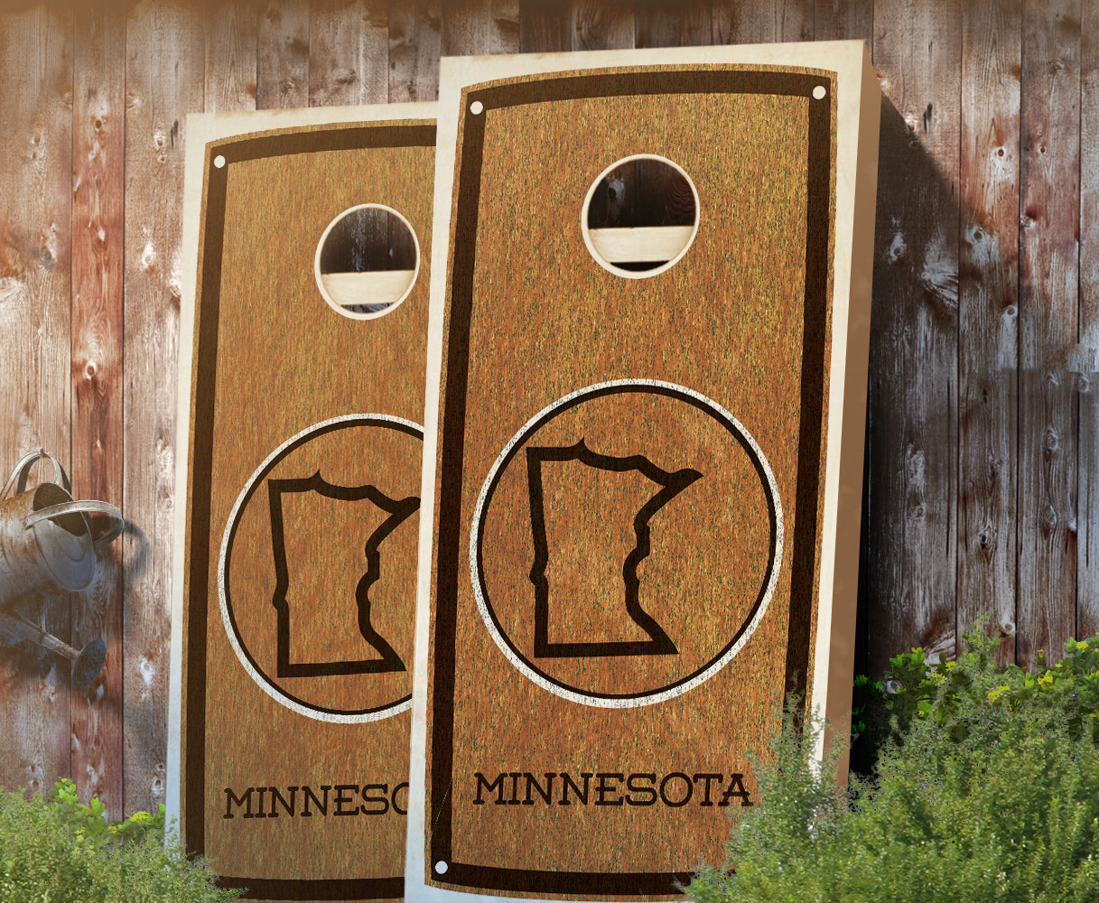 Minnesota' State Stained Cornhole Board –