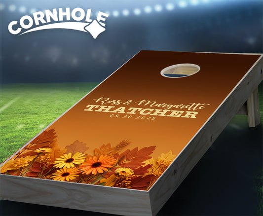 "Earthy Autumn Bliss" Cornhole Boards