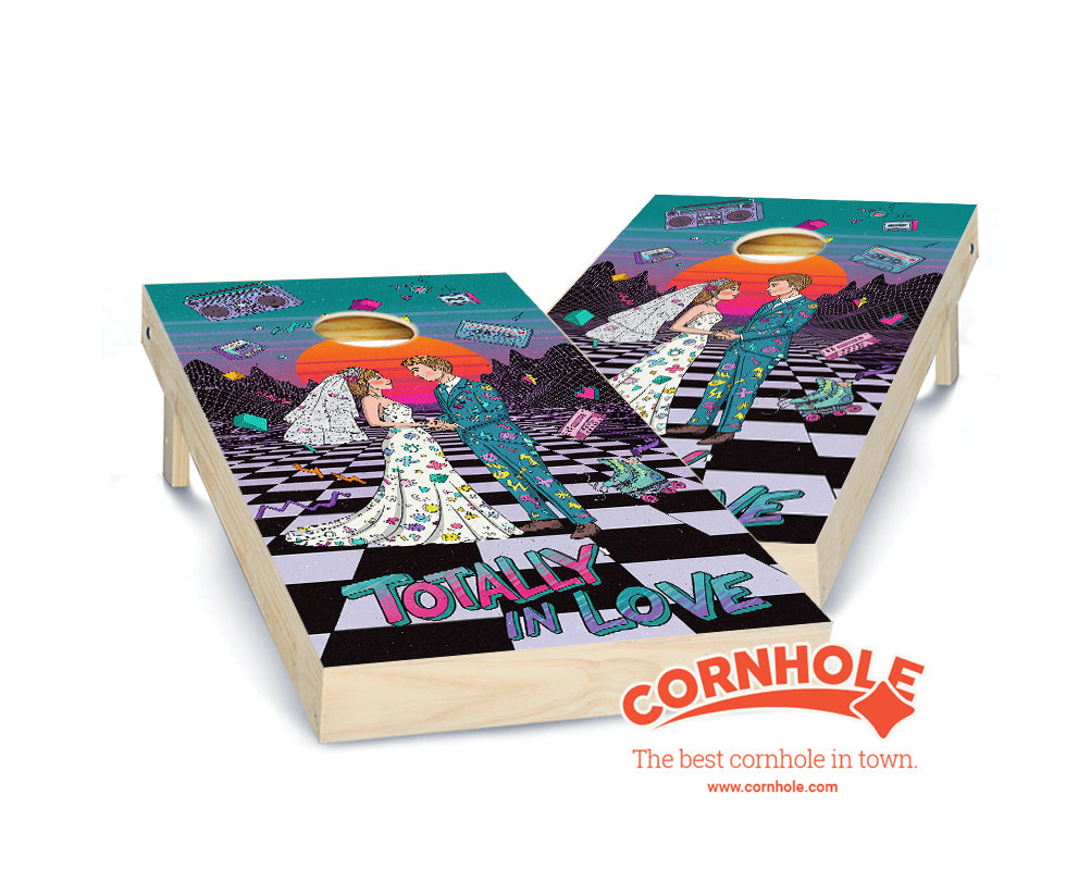 "90's Revival Couple" Cornhole Boards