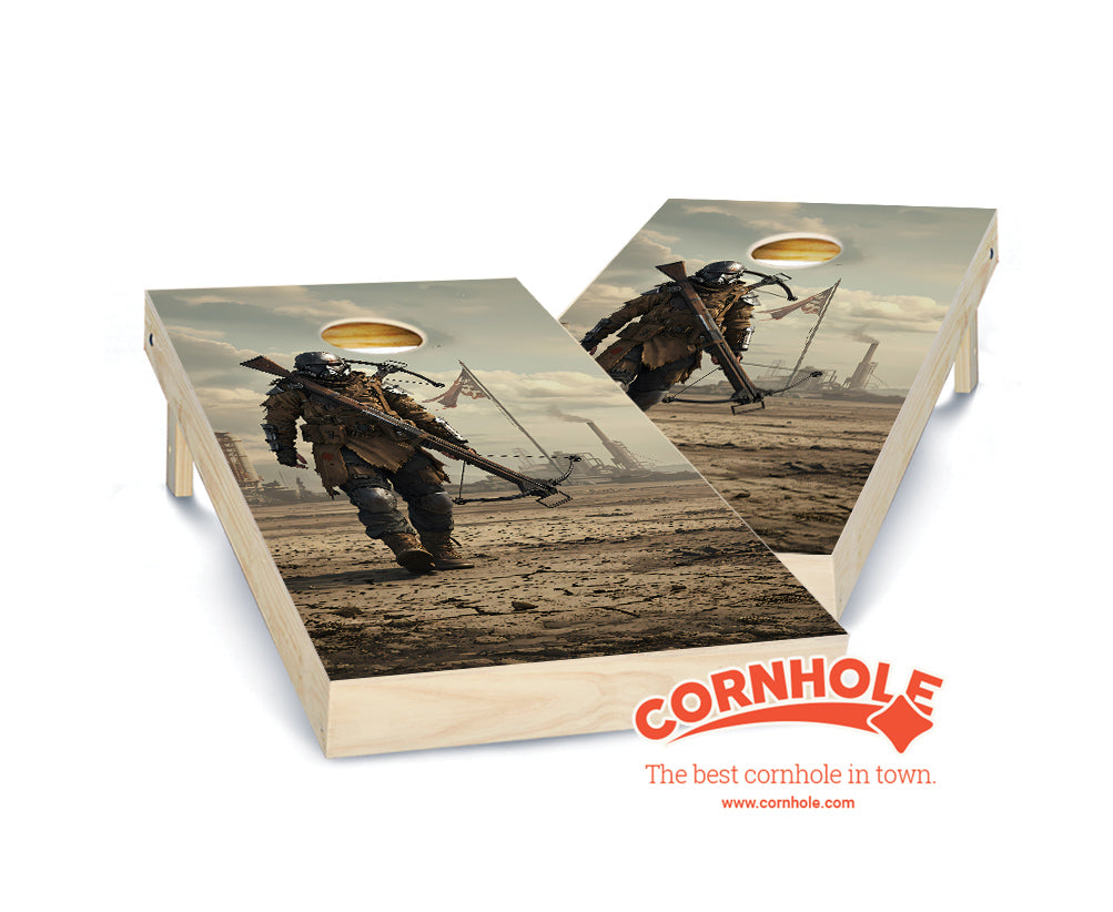 "Apocalypse Armor Crossbow Flag" Cornhole Boards