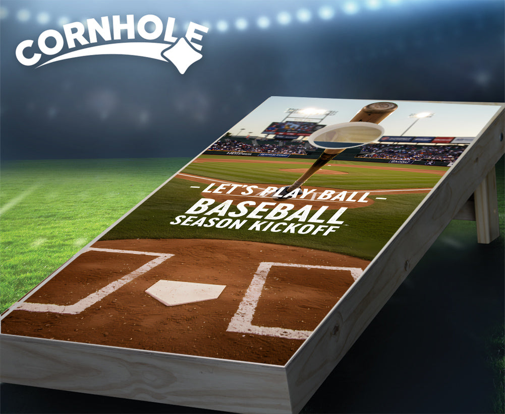 "Baseball Season Kickoff" Cornhole Boards