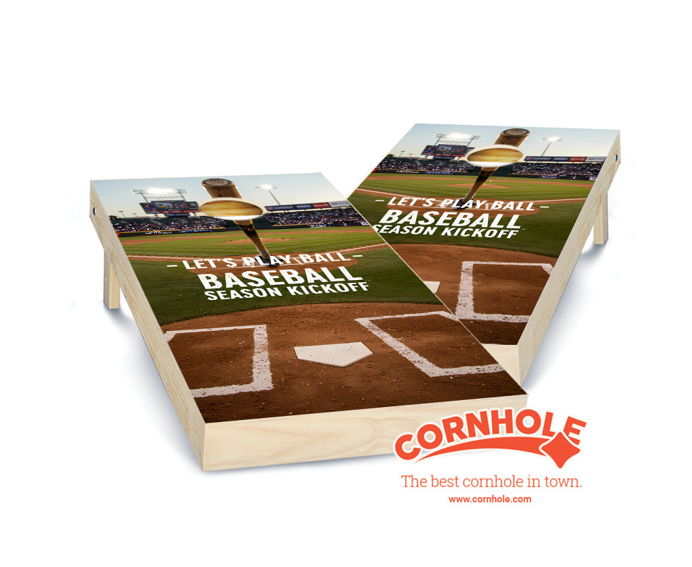 "Baseball Season Kickoff" Cornhole Boards