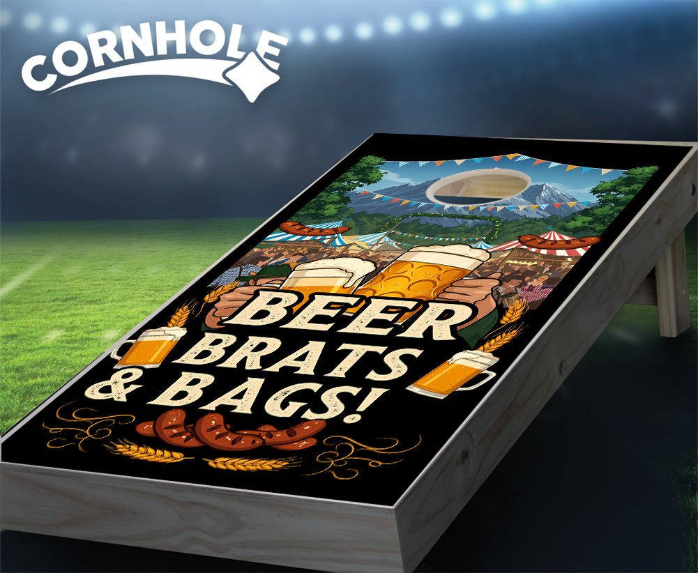 "Beer, Brats and Bags Oktoberfest" Cornhole Boards