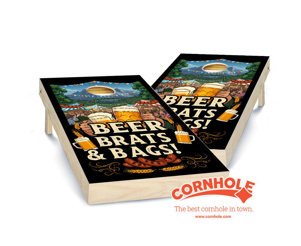 "Beer, Brats and Bags Oktoberfest" Cornhole Boards