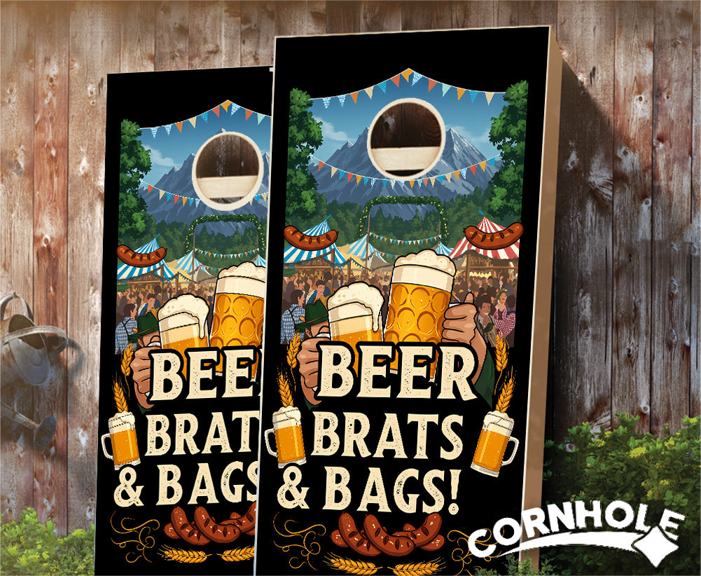 "Beer, Brats and Bags Oktoberfest" Cornhole Boards