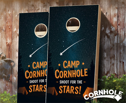 "Camp Cornhole - Shoot for the Stars" Cornhole Boards