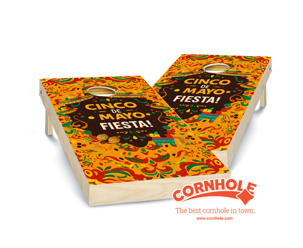 "Cinco de Mayo Fiesta Design" Cornhole Boards