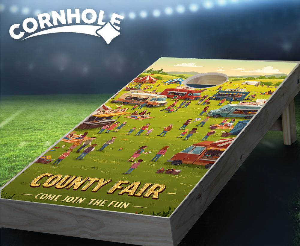 "Country Fair - Come Join the Fun" Cornhole Boards