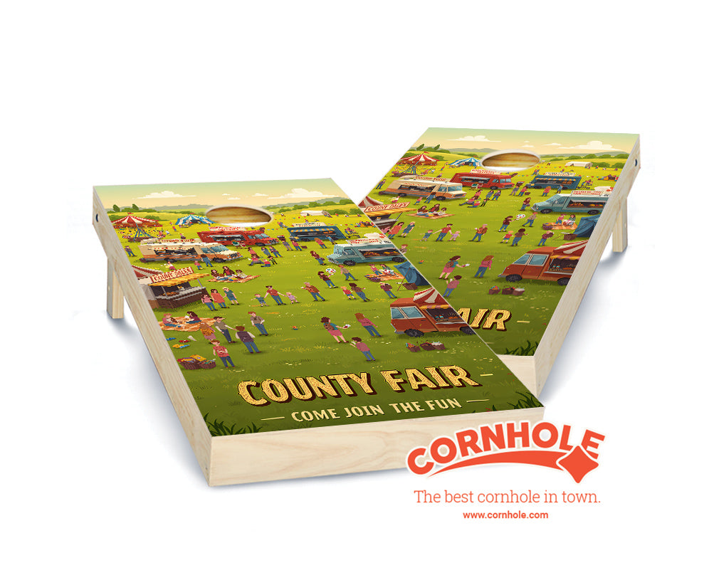 "Country Fair - Come Join the Fun" Cornhole Boards