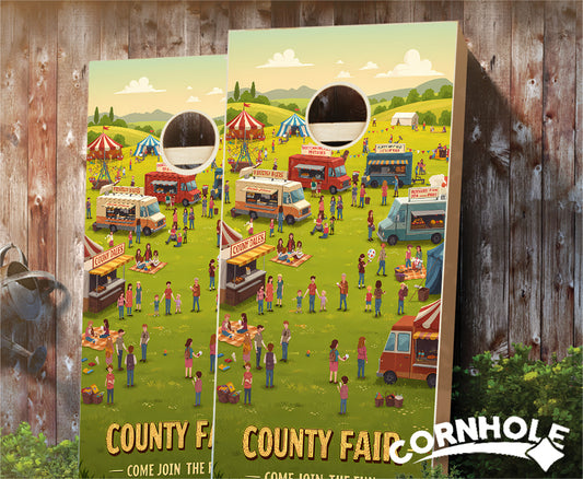 "Country Fair - Come Join the Fun" Cornhole Boards