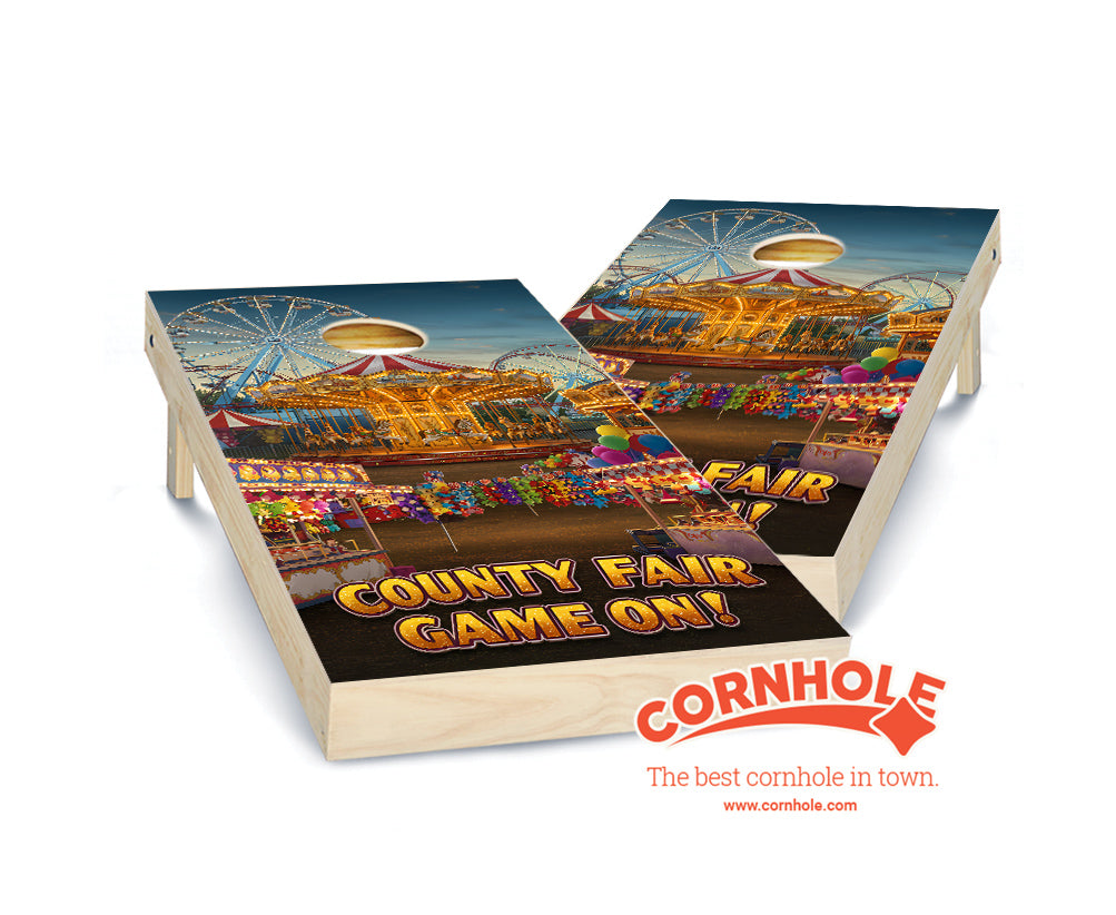 "Country Fair - Game On" Cornhole Boards