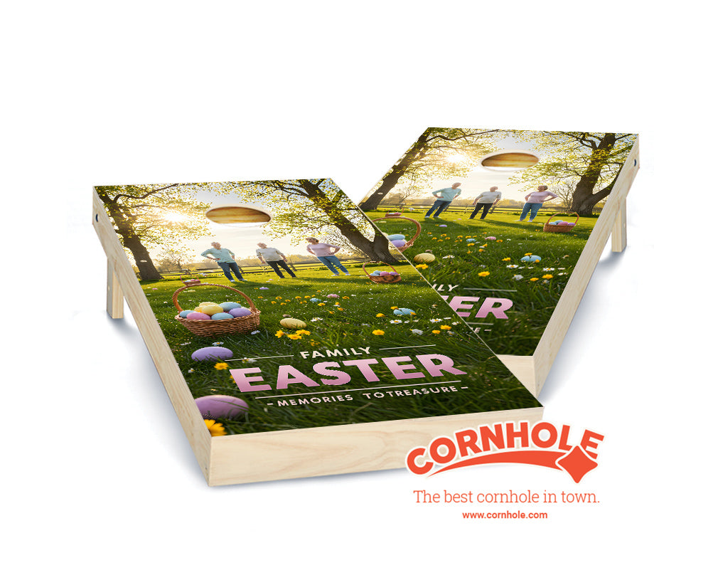 "Family Easter - Memories to Treasure" Cornhole Boards