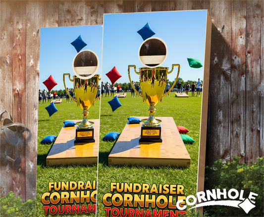 "Fundraiser Cornhole Tournament" Cornhole Boards