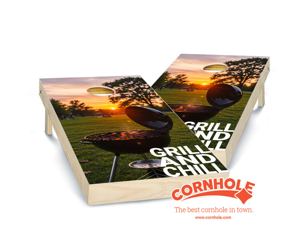 "Grill & Chill" Cornhole Boards