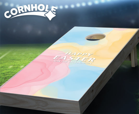 "Happy Easter Pastel - Join the Celebration" Cornhole Boards