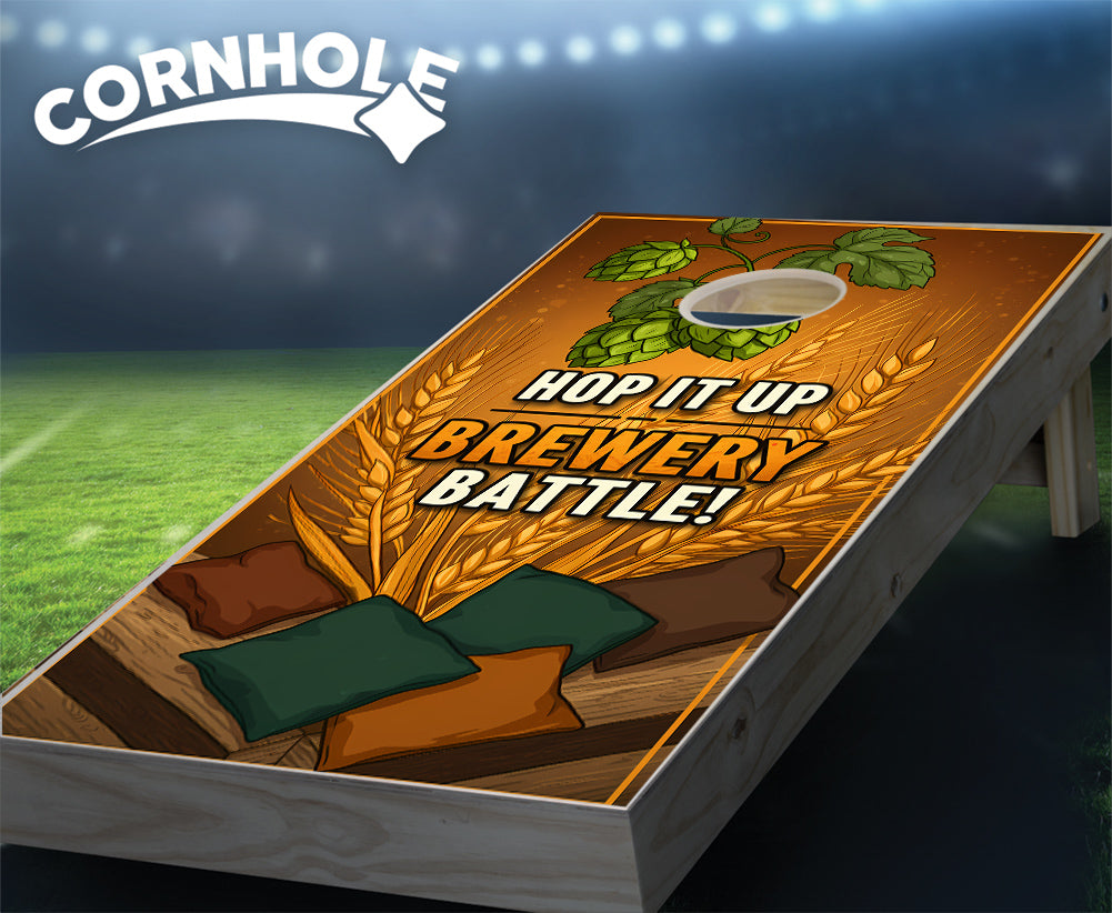 "Hop it Up - Brewery Battle" Cornhole Boards