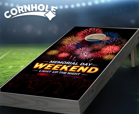 "Memorial Day Weekend - Light up the Sky" Cornhole Boards