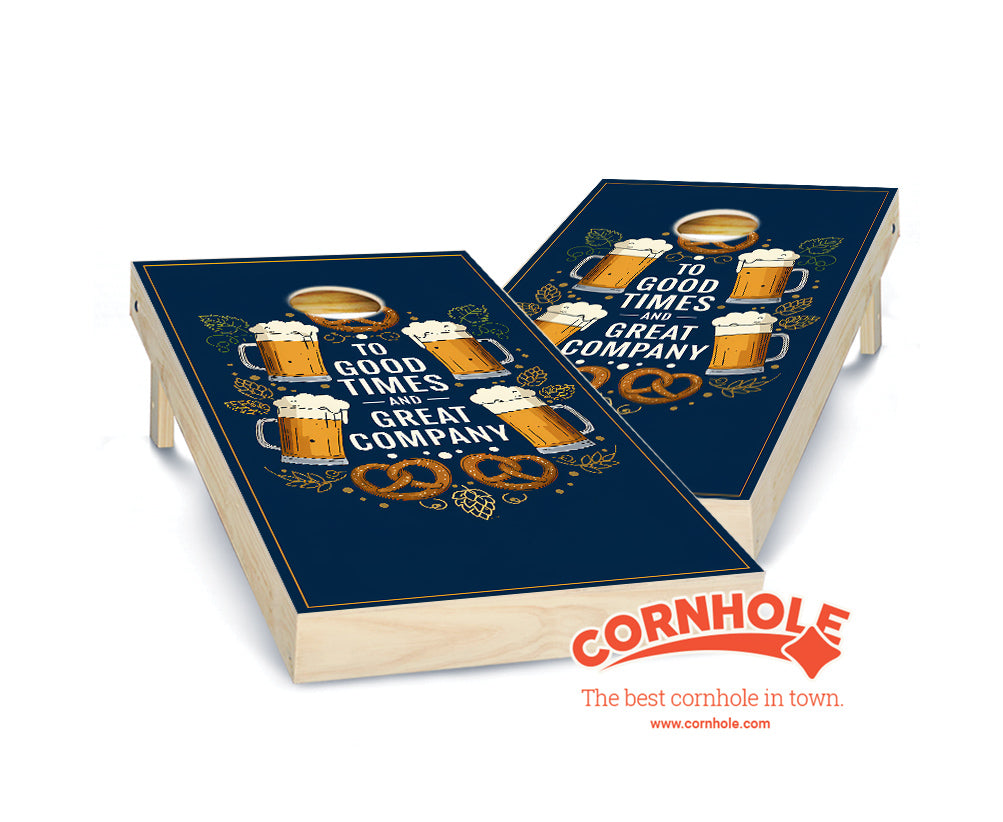 "Oktoberfest - To Good Times & Great Company" Cornhole Boards