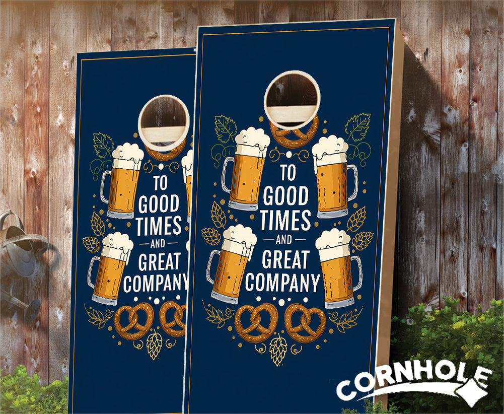 "Oktoberfest - To Good Times & Great Company" Cornhole Boards