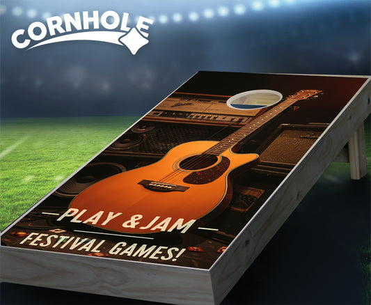 "Play & Jam Festival Games" Cornhole Boards