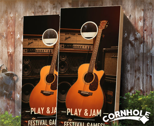 "Play & Jam Festival Games" Cornhole Boards