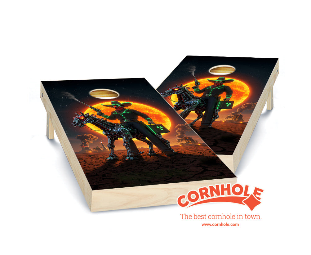 "Reckoning with Radioactivity" Cornhole Boards