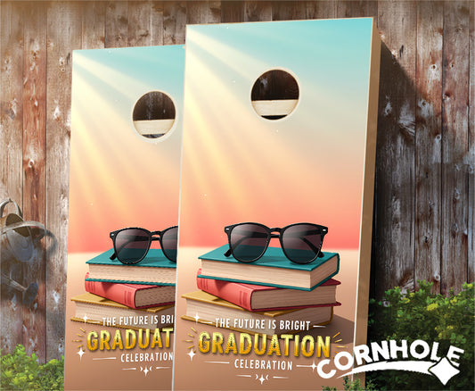 "The Future is Bright - Graduation Celebration" Cornhole Boards