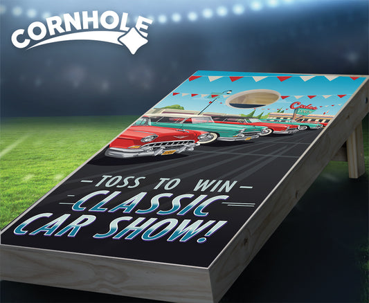 "Toss to Win - Classic Car Show" Cornhole Boards