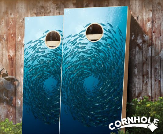 "Tunafish Swirl" Cornhole Boards