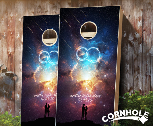 "Astral Plane Couple Wedding Ring" Cornhole Boards